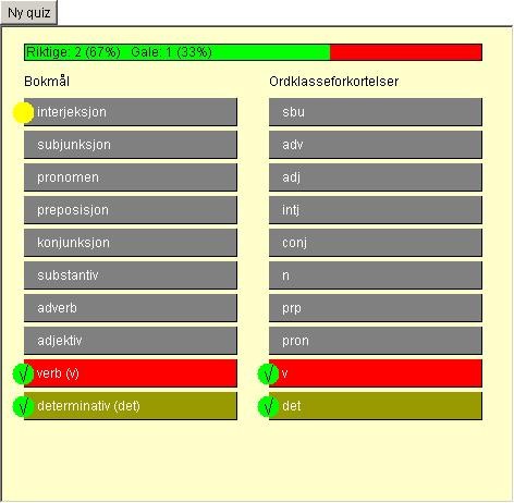 Skjermbilde av side med match forms